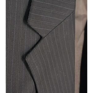 Ralph Lauren Jacket Mens 40R Black Pin Stripe Two Button Sport Coat‎ Blazer Wool